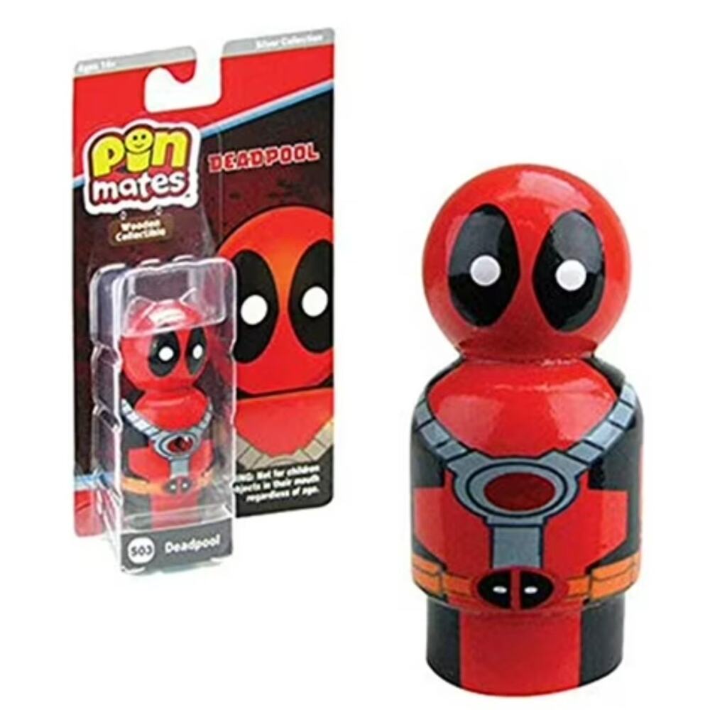 5 for $25| Marvel Deadpool Pin‎ Mate 2" tall wooden figure